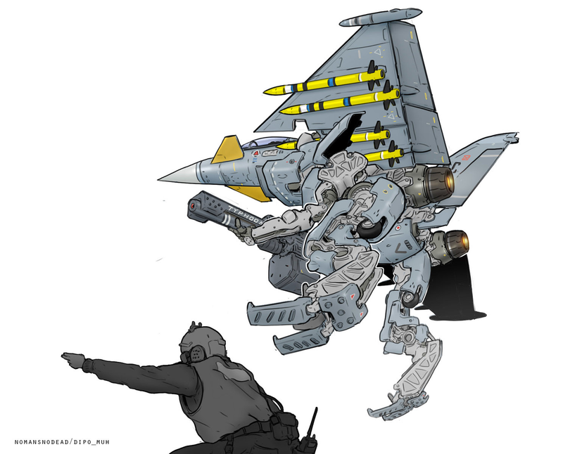 Illustration for article titled Modern Fighters As Transforming Mechs